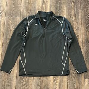 Nike Gray Thermafit Quarter-Zip Men's Jacket Size Medium